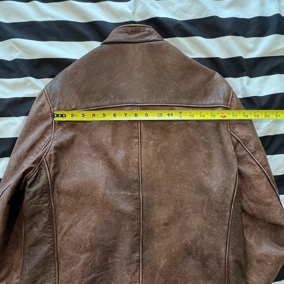 Schott NYC Cafe Racer Leather Jacket 654VN - Picture 11 of 15